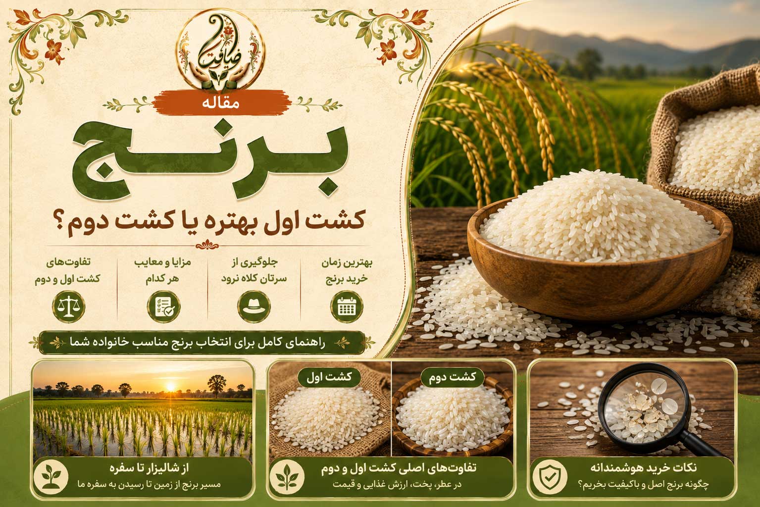برنج کشت اول بهتره یا کشت دوم؟